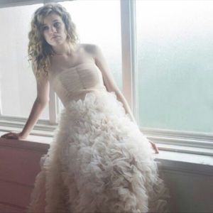 Beige prom dress